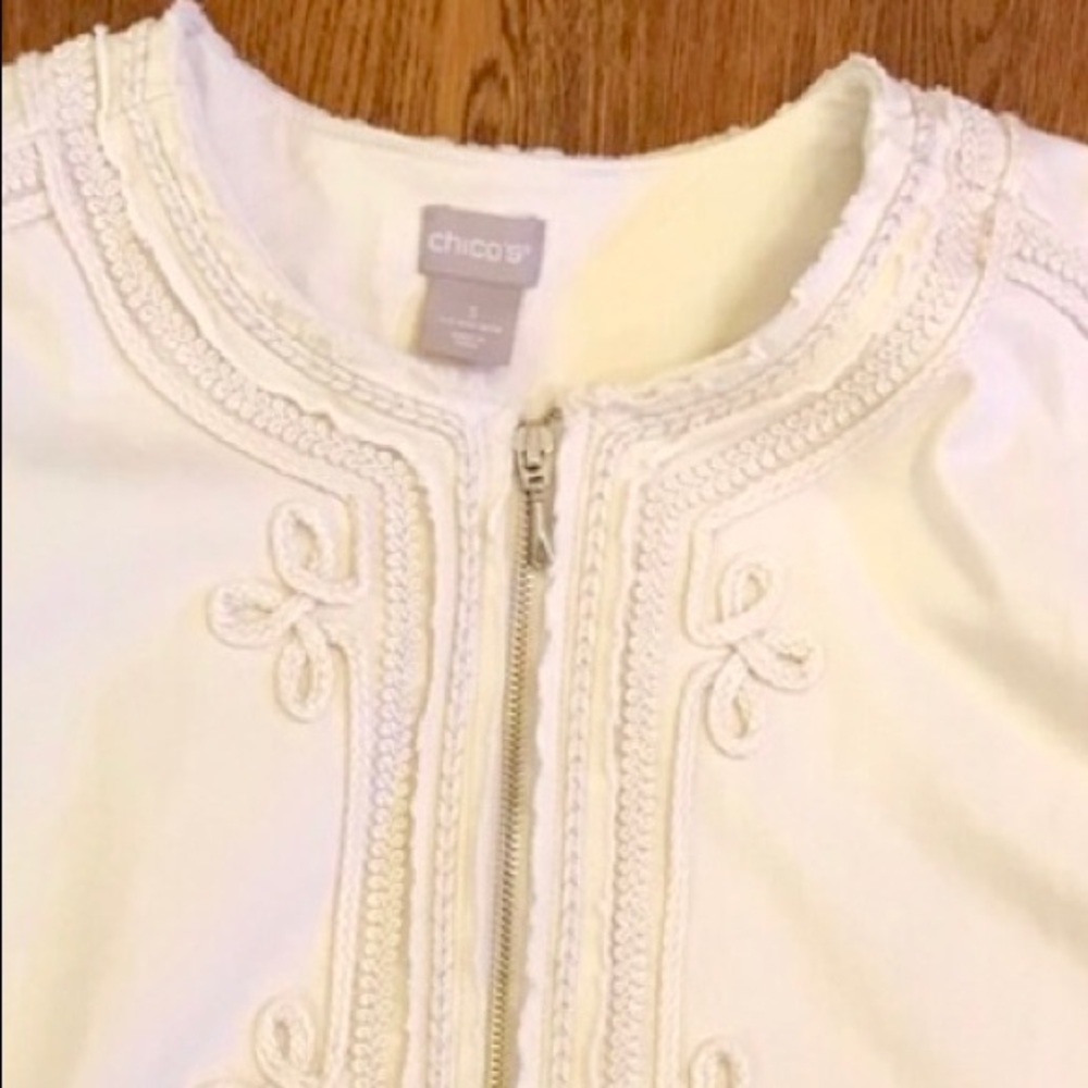 Chico’s Cream Jacket - Picture 4 of 9